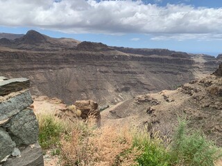 Zona monta&ntilde;osa del sur de la isla de Gran Canarias, Espa&ntilde;a