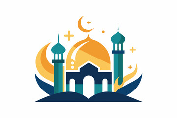 Eid Al Adha creative design'vector illustration image on white background