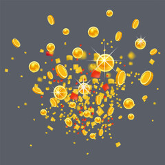 Golden Coins in Flight. A Wealth Explosion