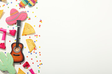 Cinco de Mayo celebration concept, nachos with decorations