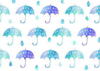 水彩傘のパターン