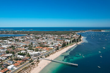 Fototapeta na wymiar The seaside suburb of Rockingham in Perth