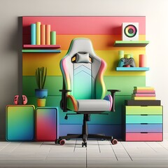 colorfull modern gaming chair