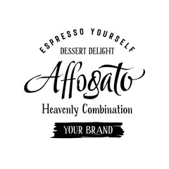 Affogato Coffee Label Design