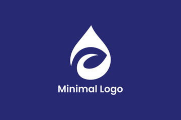 water drop and leaf icon logo, leaf icon logo, drop icon and leaf business logo,logomark