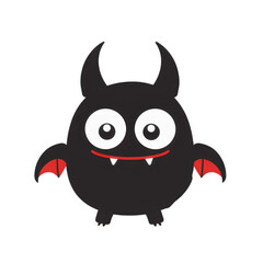 Adorable Monster Cartoon with Big Eyes