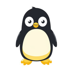 Adorable Cartoon Penguin with Big Eyes