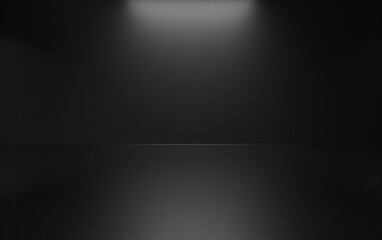 dark empty room with spotlights for product display