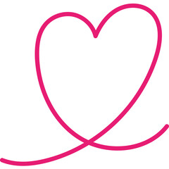 손으로 그린 귀여운 하트. 낙서 그림, 스트로크 벡터 일러스트레이션. 발렌타인, 마더스데이.