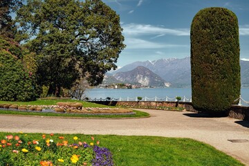 View of lake Maggiore in the Springtime