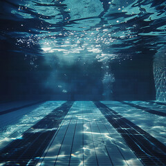 underwater photography of an olympic swimming pool