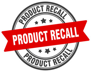 product recall stamp. product recall label on transparent background. round sign