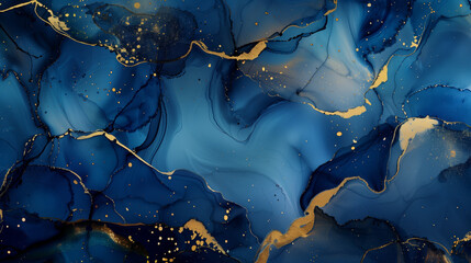 Abstract blue luxury marble background