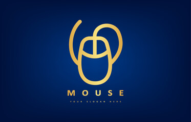 Computer mouse logo vector. Internet technology design