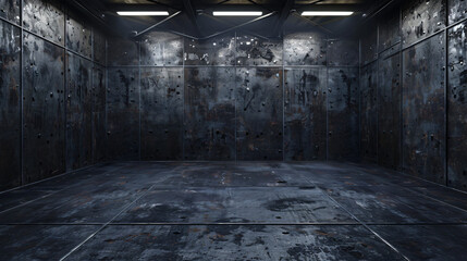 Dark Metal Room Background ..