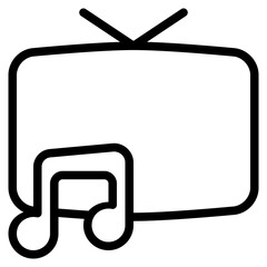 Entertainment icon with outline style. Suitable for website design, logo, app and UI. Based on the size of the icon in general, so it can be reduced.