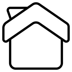 Home icon with outline style. Suitable for website design, logo, app and UI. Based on the size of the icon in general, so it can be reduced.