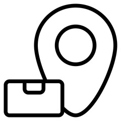 Location icon with outline style. Suitable for website design, logo, app and UI. Based on the size of the icon in general, so it can be reduced.