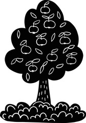Tree icon with apples