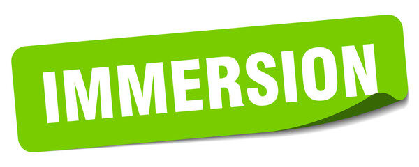 immersion sticker. immersion label