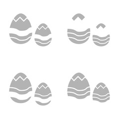 easter eggs icon on white background, vector illustration