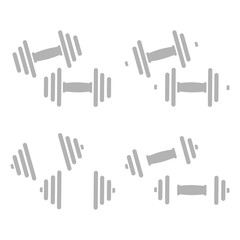 dumbbell icon on a white background, sport tool, vector illustration