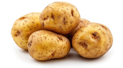 Vegetable potato isolated on white background. Tasty healthy full of vitamins Generative AI