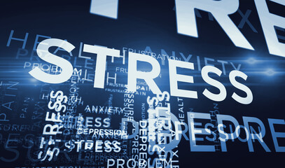 Stress kinetic text abstract concept illustration