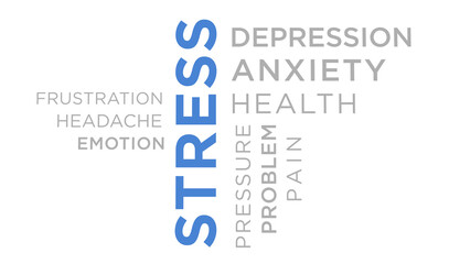 Stress kinetic text abstract concept illustration