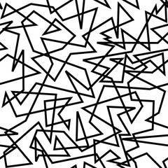 Black and white geometric line pattern
