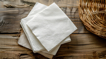 Disposable biodegradable napkin made from recycled paper