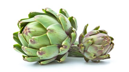Vegetable artichoke isolated on white background. Tasty healthy full of vitamins Generative AI