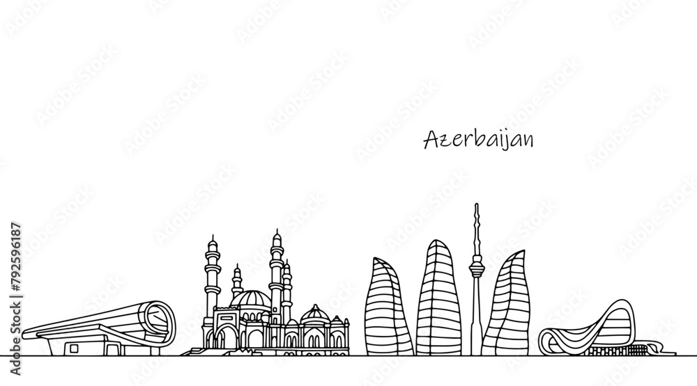 Canvas Prints cityscape of azerbaijan