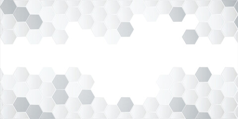 Honeycomb hexagon isolated on white background. Vector illustration. White hexagon pattern look like honeycomb
