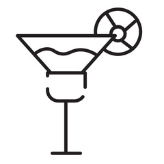 Beverage Cocktail Drink Line Icon