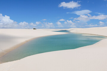 white sand dunes in the desert
