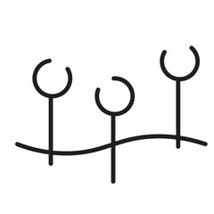 Chinese Medicine Needles Line Icon