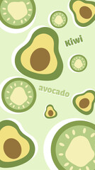 Hand drawn mobile phone wallpaper, cute fruit pattern