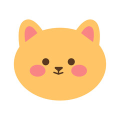 Cat illustrations cute cat head cartoon