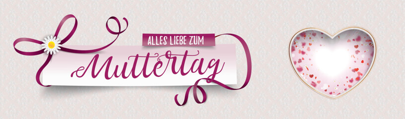 Alles Liebe zum Muttertag Banner - obrazy, fototapety, plakaty