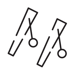 Chopsticks Hair Lunar Oriental Line Icon