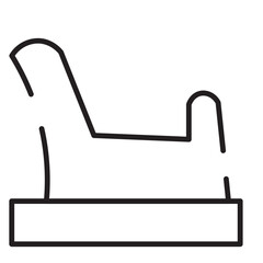 Fototapeta premium Potty Baby Toilet Line Icon