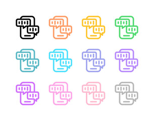 Editable voice recording, message, chat, audio vector icon. Remote work, job, profession, freelance. Part of a big icon set family. Perfect for web and app interfaces, presentations, infographics, etc