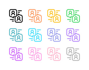 Editable conversation, message, communication vector icon. Remote work, job, profession, freelance. Part of a big icon set family. Perfect for web and app interfaces, presentations, infographics, etc