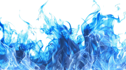 Blue fire transparent background