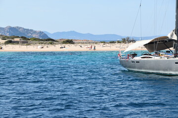 Sea and panorama surrounding Tavolara island, Sardinia, Italy