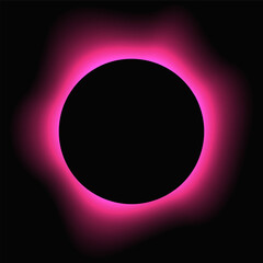 Circle illuminate light frame with color gradient