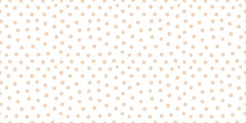 Vector abstract seamless pattern with polka dot ornament. Hand drawn fabric design or wallpaper for you design.