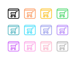 Editable online store website vector icon. SEO, marketing, business. Part of a big icon set family. Perfect for web and app interfaces, presentations, infographics, etc