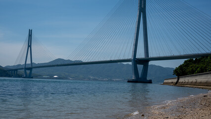 しまなみ海道の大三島と多々羅大橋